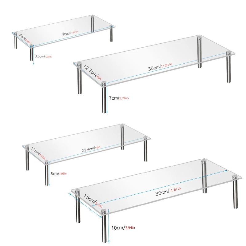 4size Acrylic Display Stand Cupcake Riser Dessert Display Stand for Tabletop Retail Holder Pop Figure Collection