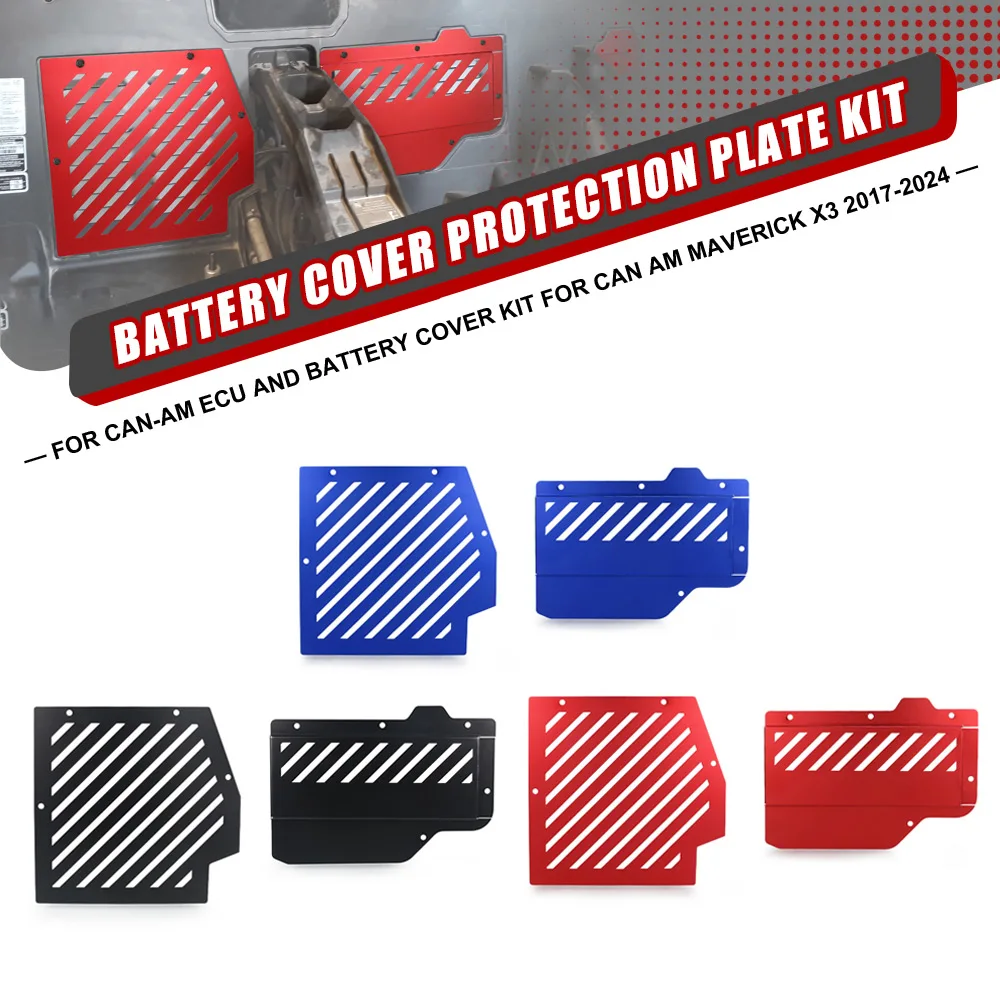 

2025 For Can-Am ECU And Battery Cover Kit for Can Am Maverick X3 2017-2024 Laser Cutting Accessories 6061-T6 Billet Aluminum