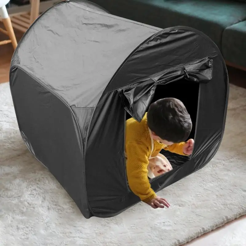 Imagem -05 - Pop-up Sensorial Tenda para Crianças Blackout Play Tent Travel Carry Bolsa Sensorial Den Quarto Outdoor Camping Brinquedos Play Tendas 90cm