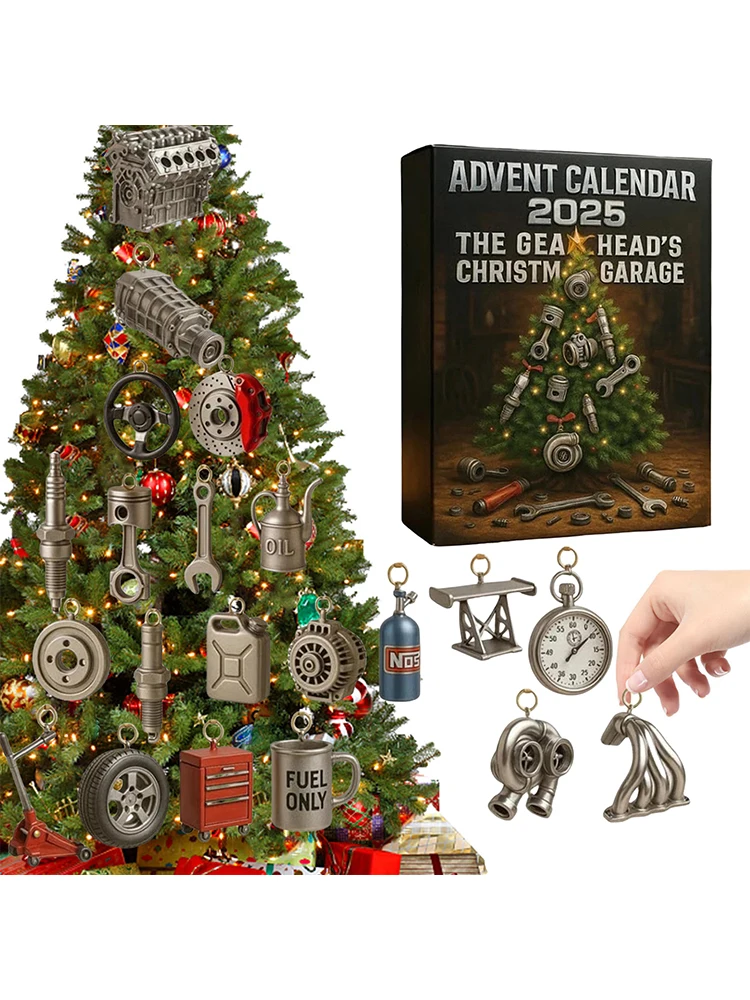 

Адвент-календарь на 2025 год, календарь обратного отсчета, 24-дневная загадочная коробка, инструмент для автозапчастей, коробка обратного отсчета на Хэллоуин, подарки, украшения для рождественской вечеринки