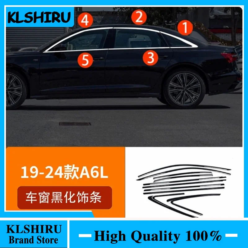 car windows Stainless steel decorative strip For Audi A6 C7 C8 2012 2013 2014 2015 2016 2017 2018 2019 2020 2021 2022 2023 2024