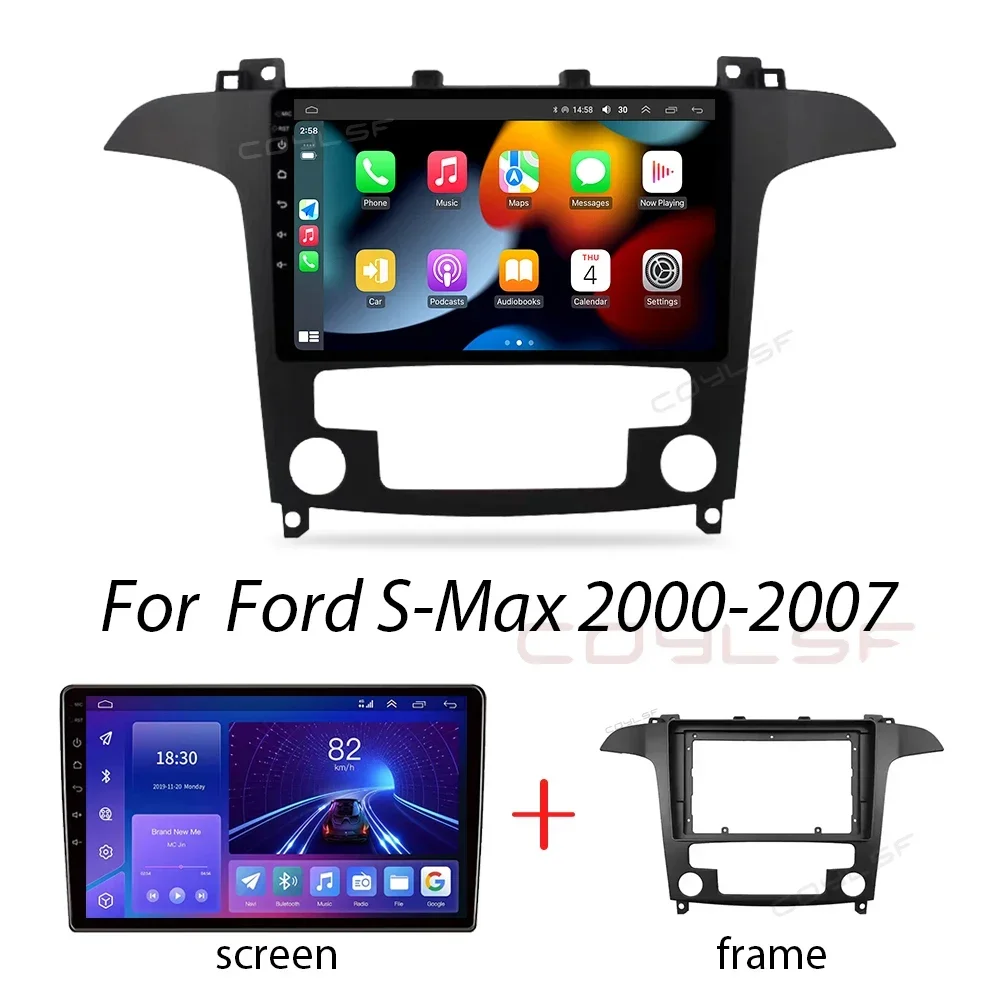 Android 13 Für Ford S-Max S Max 2007 - 2008 Auto Radio DSP WIFI SWC RDS Keine 2din Navigation GPS multimedia Drahtlose Carplay Auto