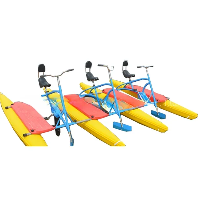 Popular three-person water pedal boat with foot pedal two-person water  with PE material