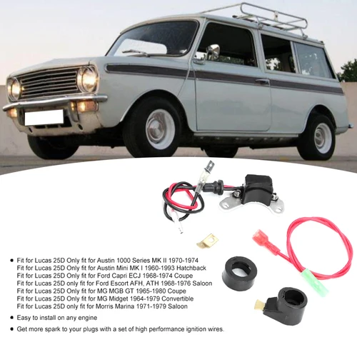 Imagen 2 del producto Kit de conversión de puntos de encendido electrónico, accesorios de modificación de coche aptos para Lucas 25D + DM2, MG Morris Marina Austin Ford