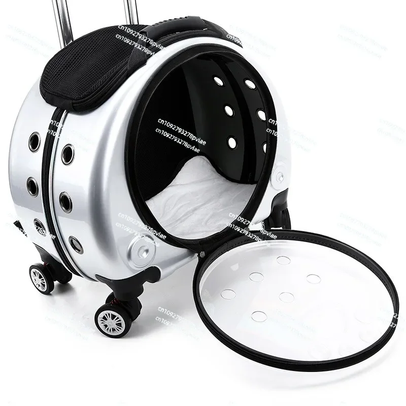 

Pet trolley case transparent space capsule multi-purpose double shoulder cat dog bag large capacity