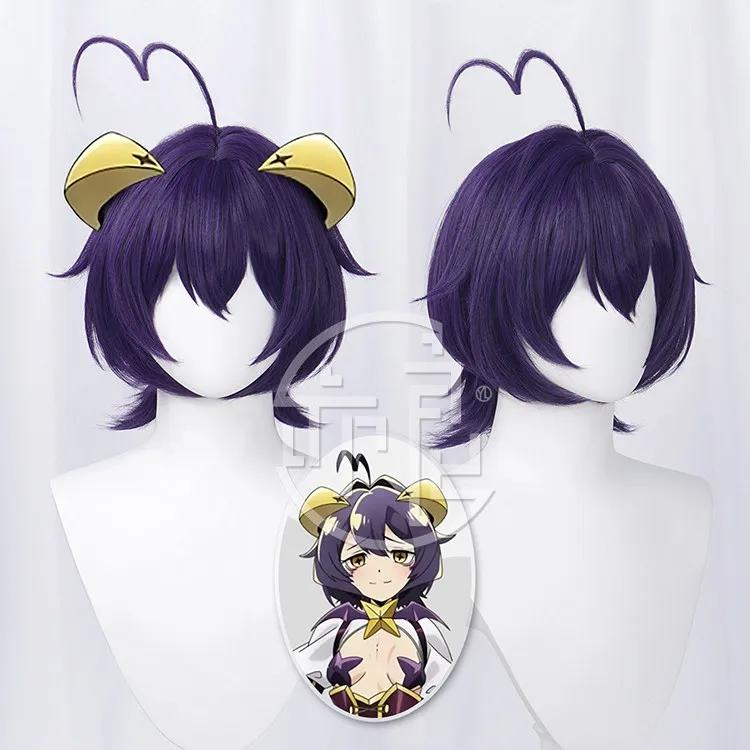 마법 소녀에 대한 애니메이션 열광 티나 츠지 코스프레 가발 할로윈 카니발 파티 소품 합성 머리 + 가발 모자