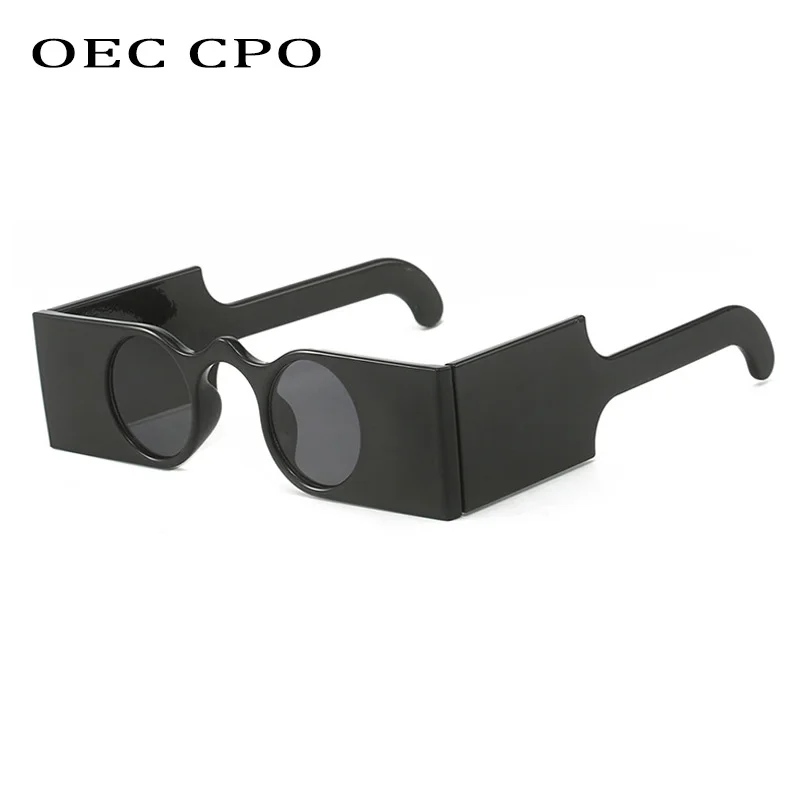 Vintage Punk okrągłe okulary damskie Retro unikatowe kwadratowa ramka moda z szerokimi nogawkami Leopard okulary damskie UV400 okulary męskie — zdjęcie 4