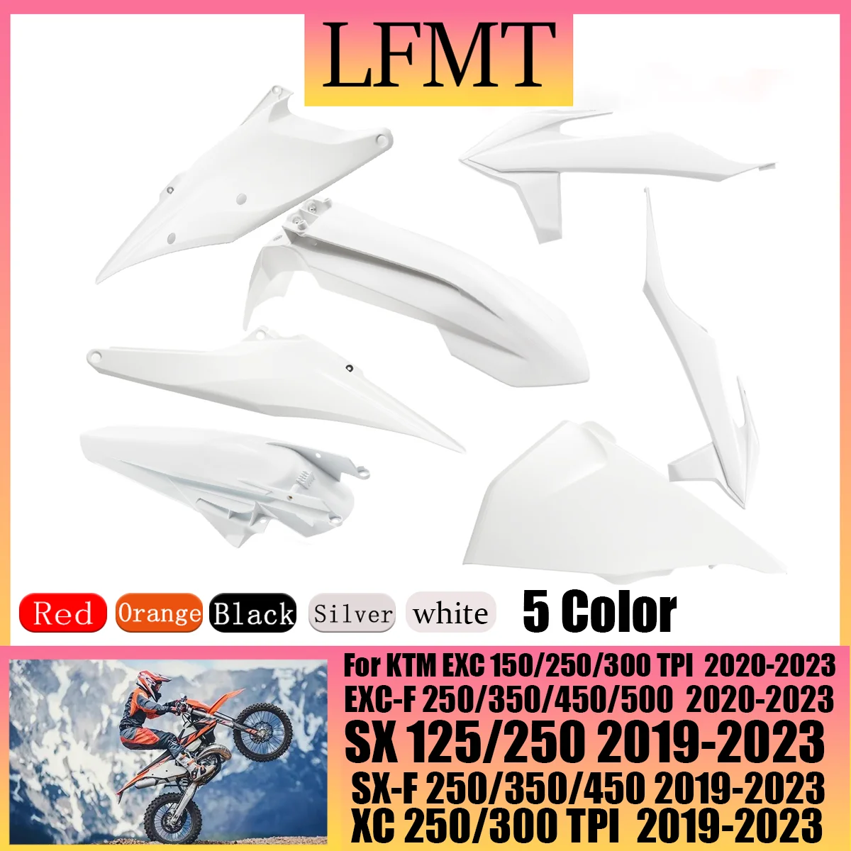 

For KTM EXC EXC-F XC XC-F SX SX-F XCW XCF-W 125 150 250 300 350 450 500 Motorcycle 2019-2023 Plastic Full Fairing Body Cover