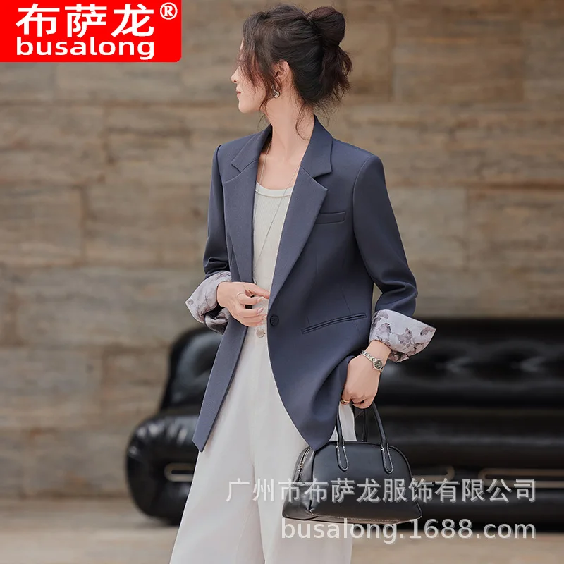 

2025New Stylish Fashion Suit Casual Women's Long Sleeve Professional Blazer Formal Women's Single Jacket Workwear1853