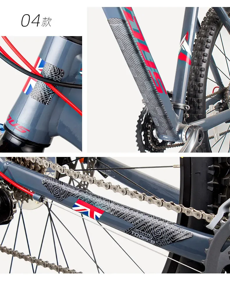 Fahrradketten-Schutzaufkleber, Schutzaufkleber für Mountainbike- und Rennradrahmen, Kettenaufkleber, Schutzaufkleber, für das Radfahren – Detail 14