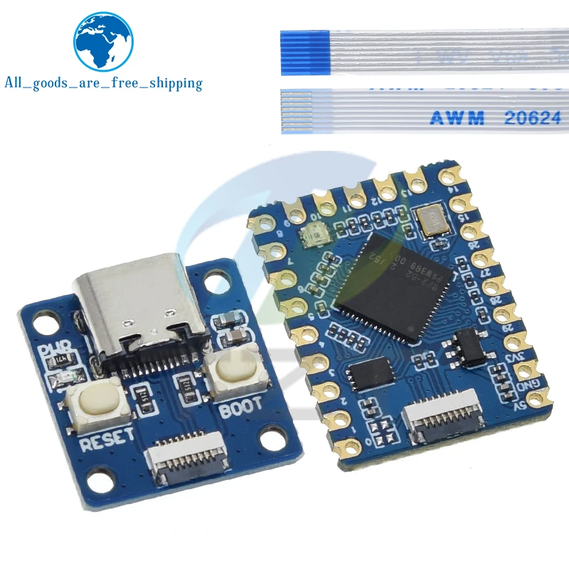 TZT RP2040-Tiny Development Board Module RP2040 For ZERO Raspberry Pi PICO USB Type C Interface 264KB SRAM 2MB Flash For Arduino