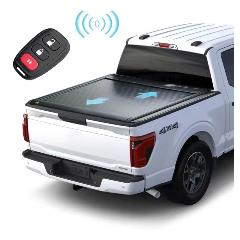 

Raptor F150 Pickup Truck's Aluminum Ute Lid Bed Tonneau Cover Electric Hard Folding Design Roll-up Waterproof Locking