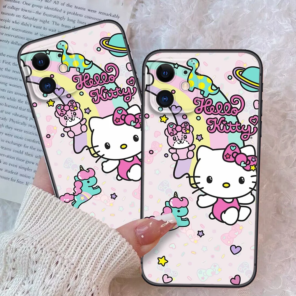 Z128 Hello Kittyfor Soft Case for Xiaomi 10T 11 11i 11T 12 12x 8 Lite 9 9T A1 A2 A3 Poco F2 F3 M2 M3 X2 X3 X4 pro M4 C40 M5