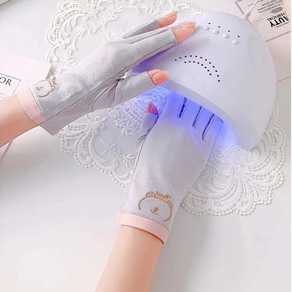 

Half Fingers Gloves Summer Anti-UV Fingerless Elasticity Glove Anti-slip And Breathable Thin Semi-Finger Driving Glove Sunscreen