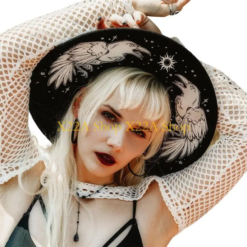 Unique Lightweight Gothic Themed Hat for Travel Friendly Carry and Costume Parties Providing Comfort During Long Event