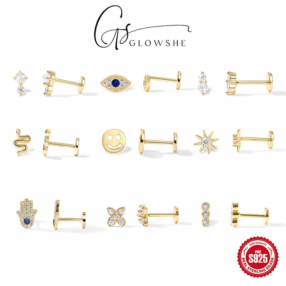 

Glowshe 925 Sterling Silver Zircon Devil's Eye Body Jewelry 2025 Holiday Creative Single Stud Earrings Women's Charm Accessories