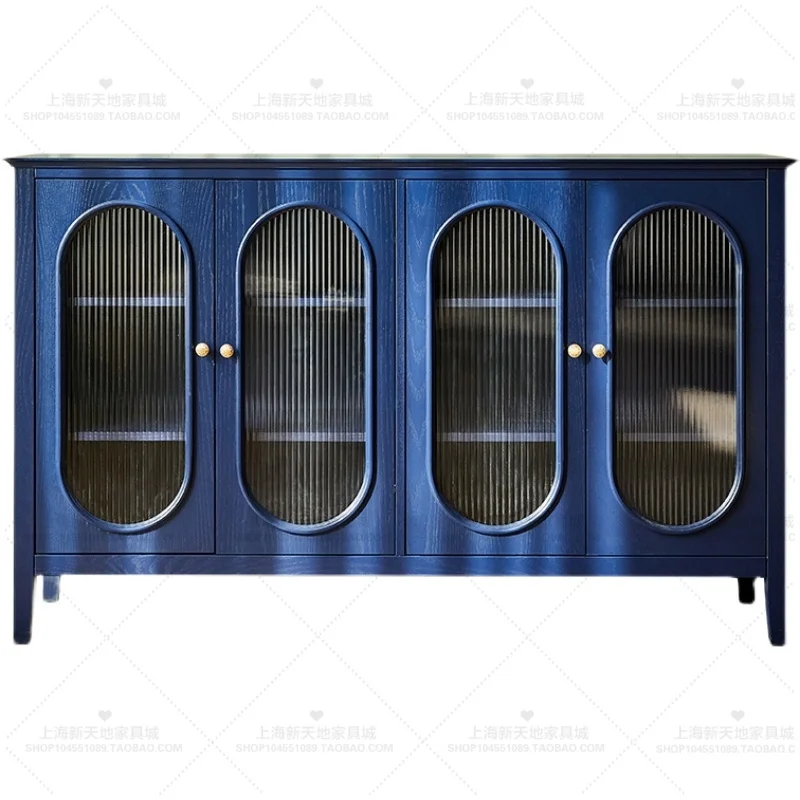 

CXH Glass Sideboard Cabinet Simple Small Apartment Living Room Entrance Cabinet Curio Cabinet Light Luxury Locker