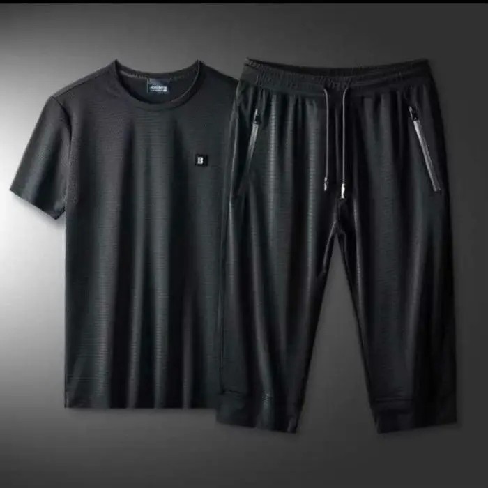 Männer Sport Anzug männer Mode Shorts + T-Shirt 10XL Sommer Atmungsaktivem Mesh Casual Anzug Jogger männer Kleidung