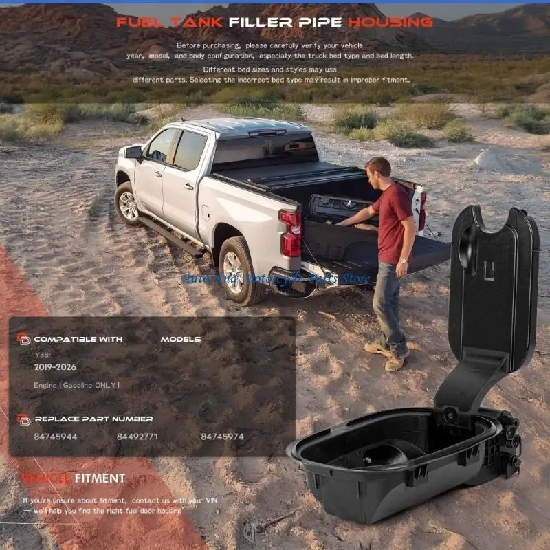 P9FD Kraftstoff Füllrohr Abdeckung Tankdeckel Kraftstoff Tür Tasche Für Volle Größe Pickup Autos Für Feste 84745944 – Detail 3
