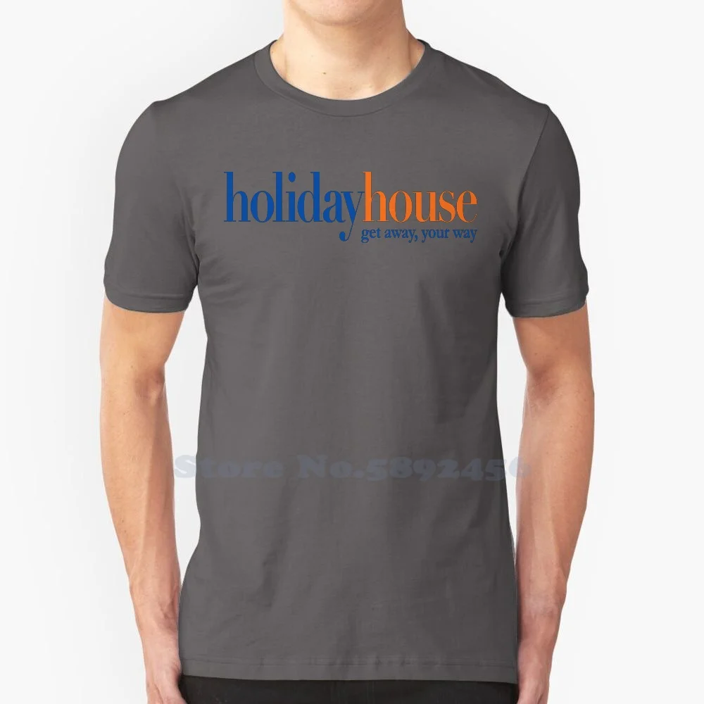 Holiday House Unisex Clothing Streetwear Printed Brand Logo 100% Cotton T Shirt Graphic Tee