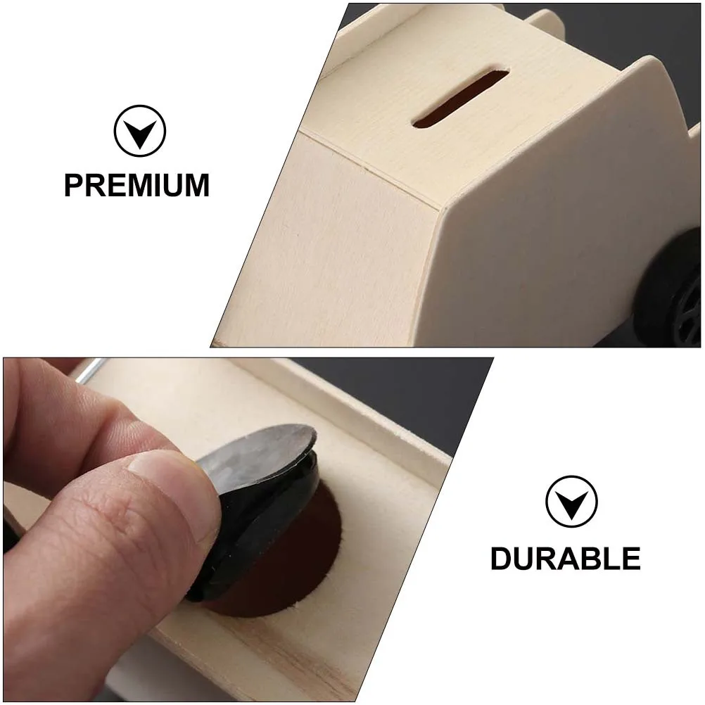 

6Pcs Wooden Car Piggy Banks Durable Money Saving Boxes Multifunctional Coin Storage Containers Suitable for Childrens Gifts