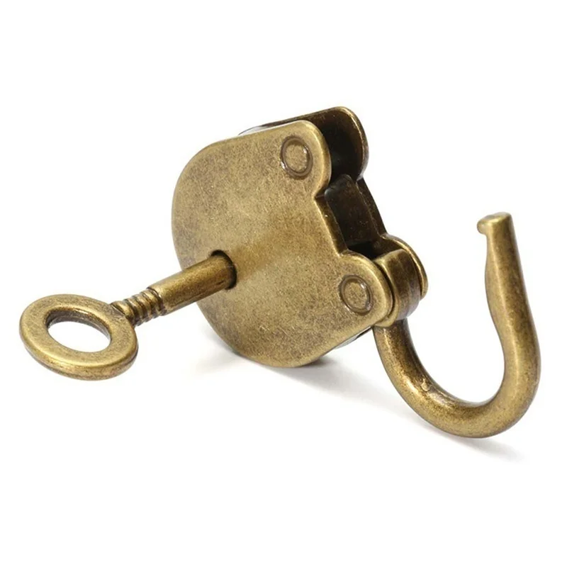 New Vintage Mini Alloy Antique Padlock Notebook Key Lock With High-end Wine Box Key Lock Exquisite Antique Ornament