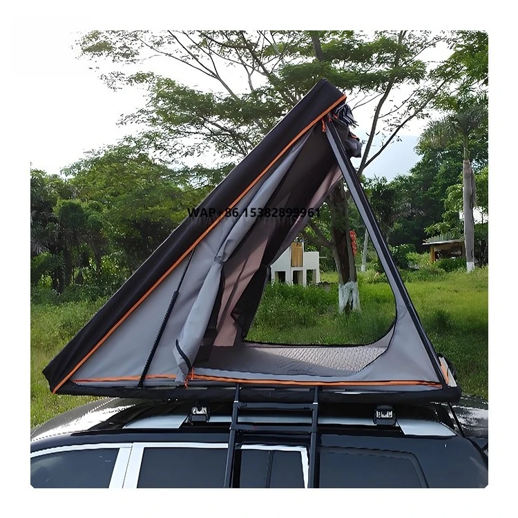 Portable Triangle-type Soft Shell Oxford Cloth Fabric Double Layer Ultra Thin Minimalist Design Pop-up Soft Car Roof Tent