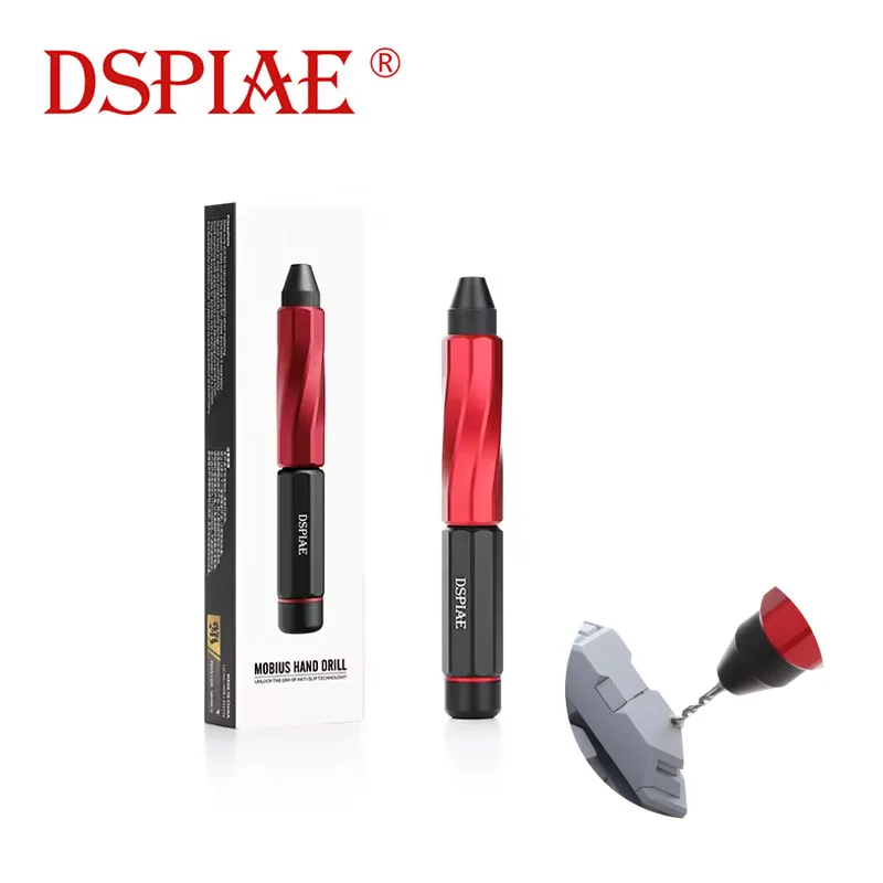 

DSPIAE AT-MHD "Mobius" Aluminum Alloy Hand Drill Pin Vise 1.0-3.1mm Precision Anti Slip Drill Bits Model Making Drilling Tools