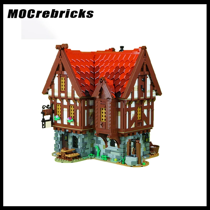 

Street View Architecture Series Medieval House MOC-72838 Building Block DIY Model Collection Experts Education Brick Toys Gift