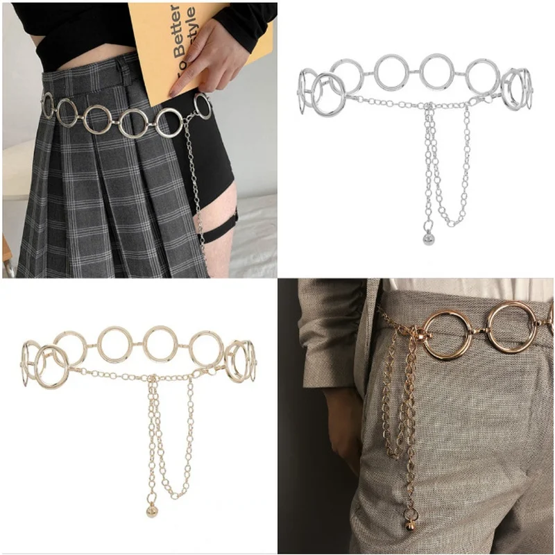 1pc Multi-Ring Waist Body Chain, minimalist elegant design. For parties, perfect holiday gift.
