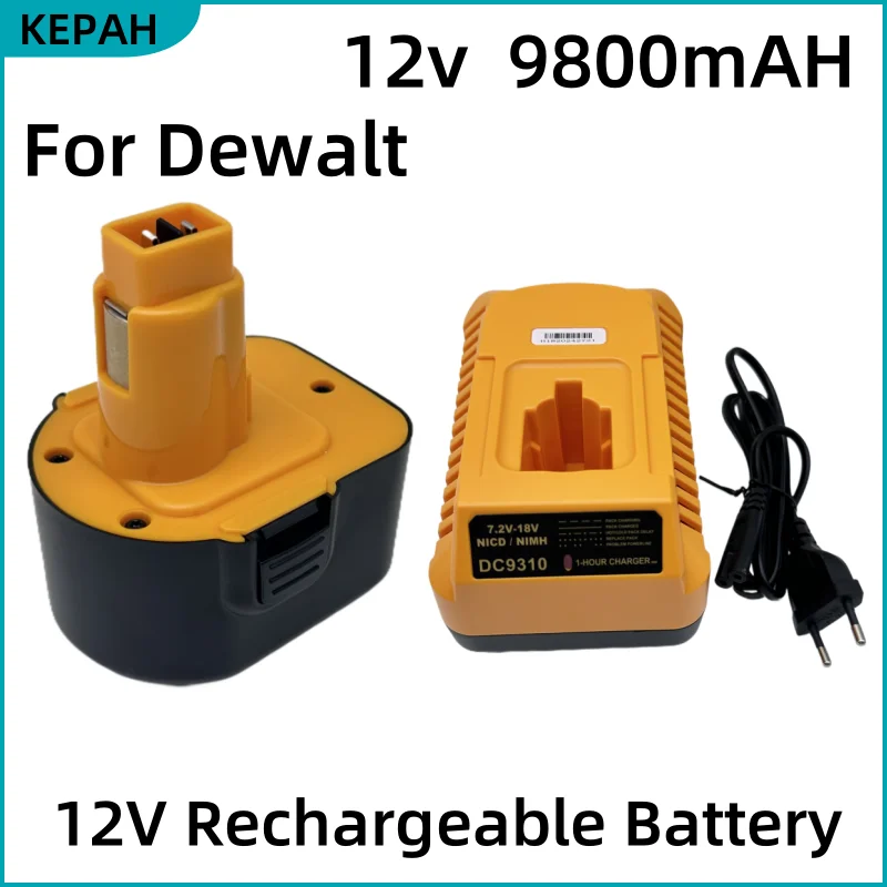 NI-NH 12 В, 9800 мАч для аккумулятора Dewalt Tool DE9074 DC9071 DE9037 DE907 DE9075 DW9071 DW9072 DW9074 DC727 DC756 DC980 D NI-NH 12 В, 9800 мАч для аккумулятора Dewalt Tool DE9074 DC9071 DE9037 DE907 DE9075 DW9071 DW9072 DW9074 DC727 DC756 DC980 D