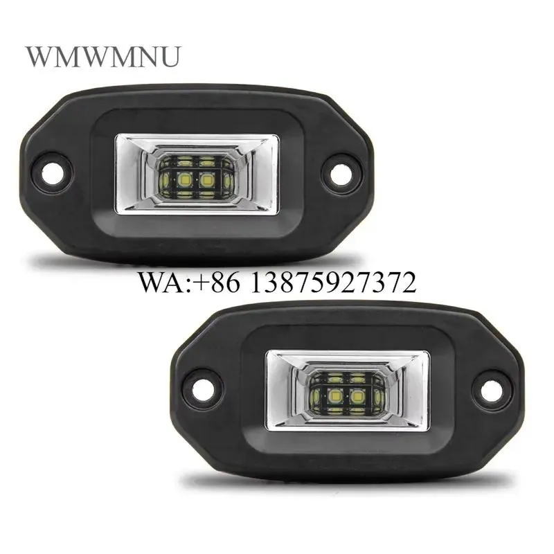 Wmwmnu 20W LED Flood Light Bar Flush Mount Off Road Backup Driving Lights Fog Lamp for ATV 4X4 SUV Truck Boat