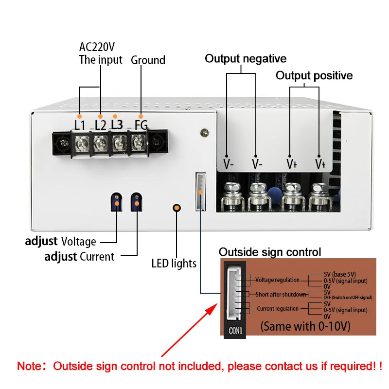 Imagem -02 - Mzmw Fonte de Alimentação de Comutação 4000w 24 36 48 60 72 110 220v ac dc Corrente & Tensão Ajustável Transformador de Alta Potência Adaptador de Alimentação