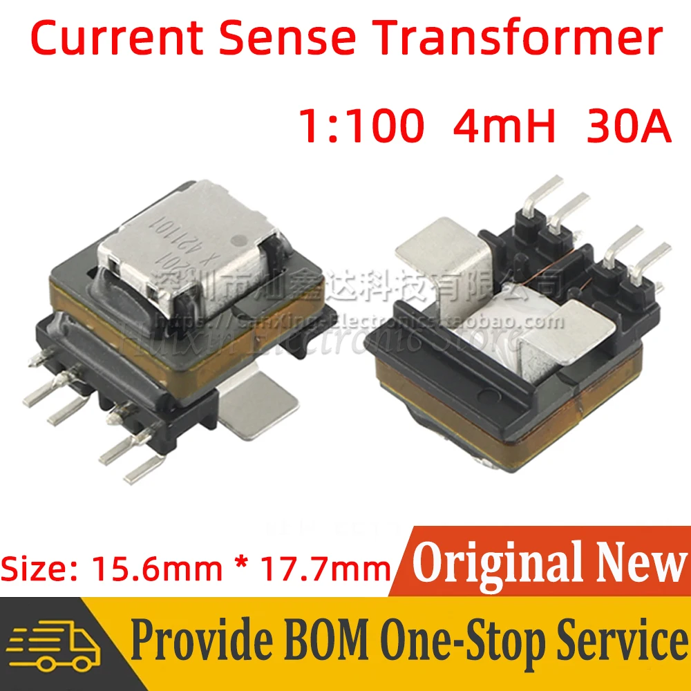 

EE12.6 SMD SMT Current Sense Transformer Precision 30A High Current Sensor Transformer Turns Ratio 1:100 4mH VST12.6EF-204
