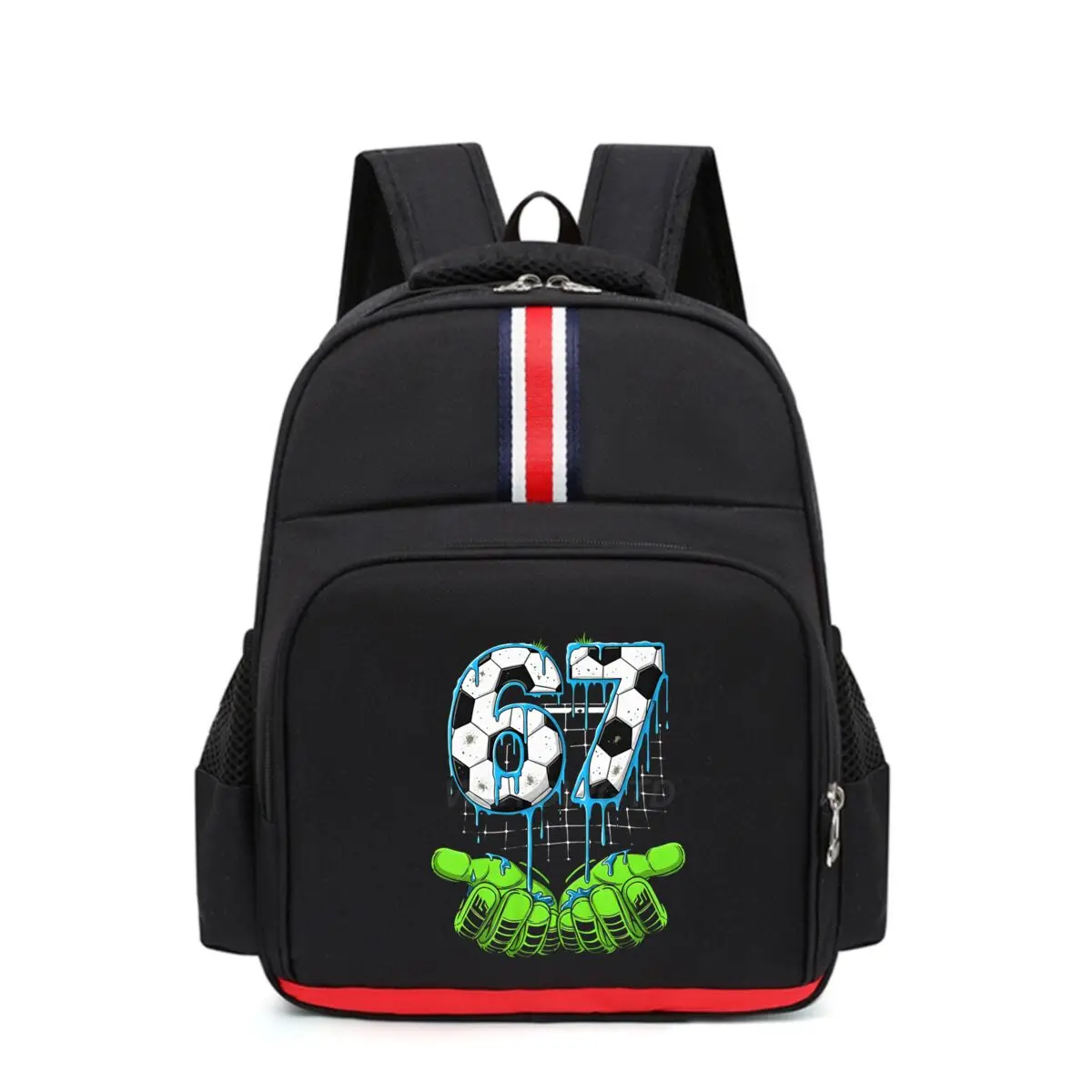 

Футбольный рюкзак 67, шесть семи капель для детского сада, подарок для мальчиков и девочек, водонепроницаемая сумка для книг, маленькая сумка для книг на молнии для учеников начальной школы
