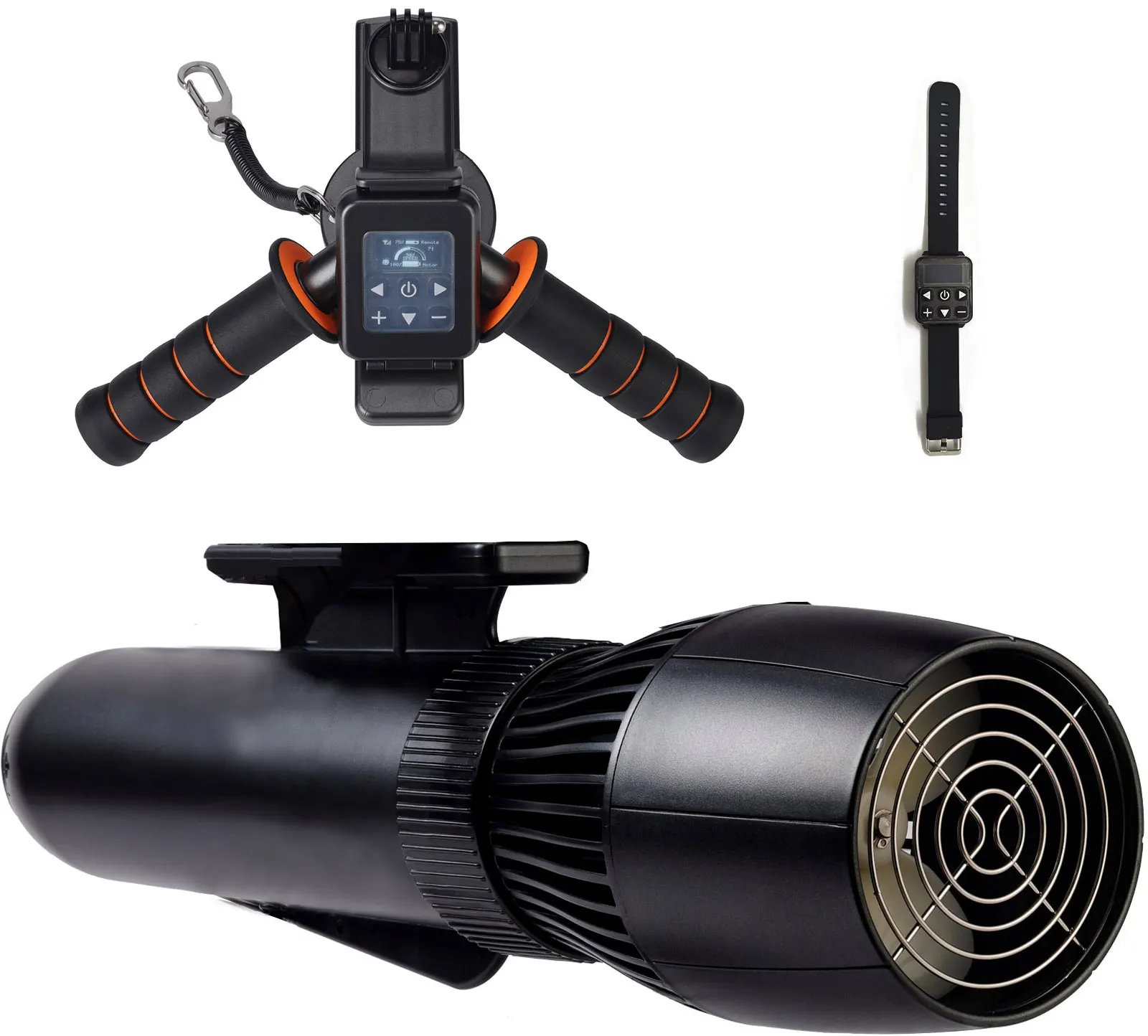 

7kg Thrust Underwater Thruster with Remote Control, 40-60 Min Runtime, All-in-One Motor Battery for Diving/SUP/Kayak