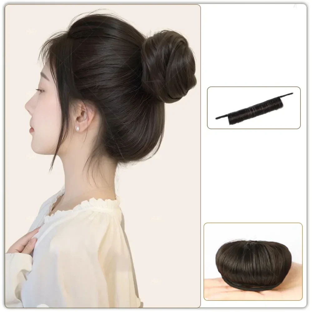 Parrucca sintetica con testa a sfera Twist Stick, fascia per capelli, temperamento alla moda, pacchetto per capelli da donna, parrucca con testa a sfera pigra