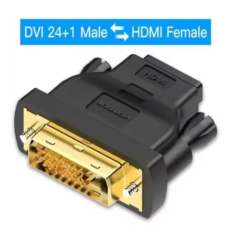 DVI 24+1 naar HDMI-adapter DVI mannelijk naar HDMI bidirectionele vrouwelijke kabelconnectorconverter voor HDMI-projector naar DVI