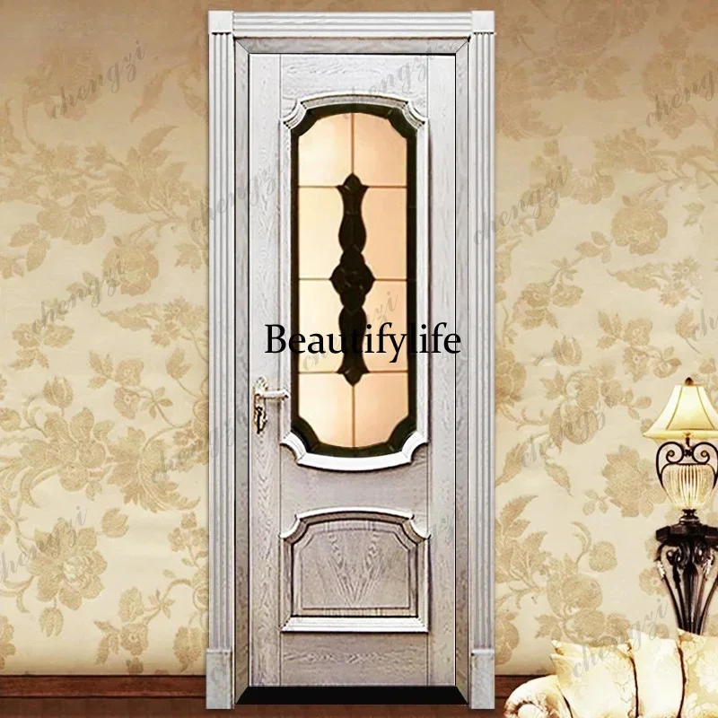Y136 Y136 Antique white simple European free shipping installation open paint room bedroom casement solid wood multi-layer set d