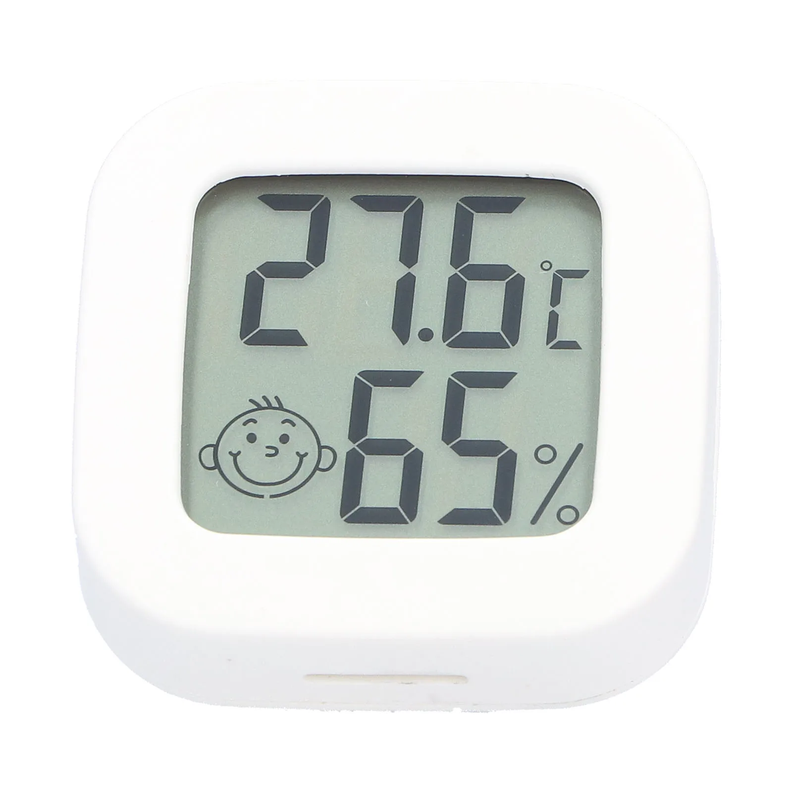 

2pcs Mini Thermometer Hygrometer Wall Mounted Temperature Humidity Monitor with Comfort Display ABS Plastic White