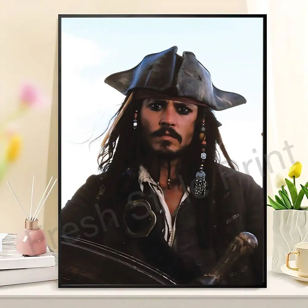 J-Johnny D-Depp Actor Club Bar Paper Vintage Poster Wall Art Painting Bedroom Study Stickers
