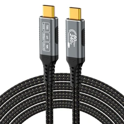 CableDeconn USB 4.0 Extension Thunderbolt 5 80Gbps USB C 240W 16K Fast Charge Video Cable Fast Data Storage for USB C Monitor
