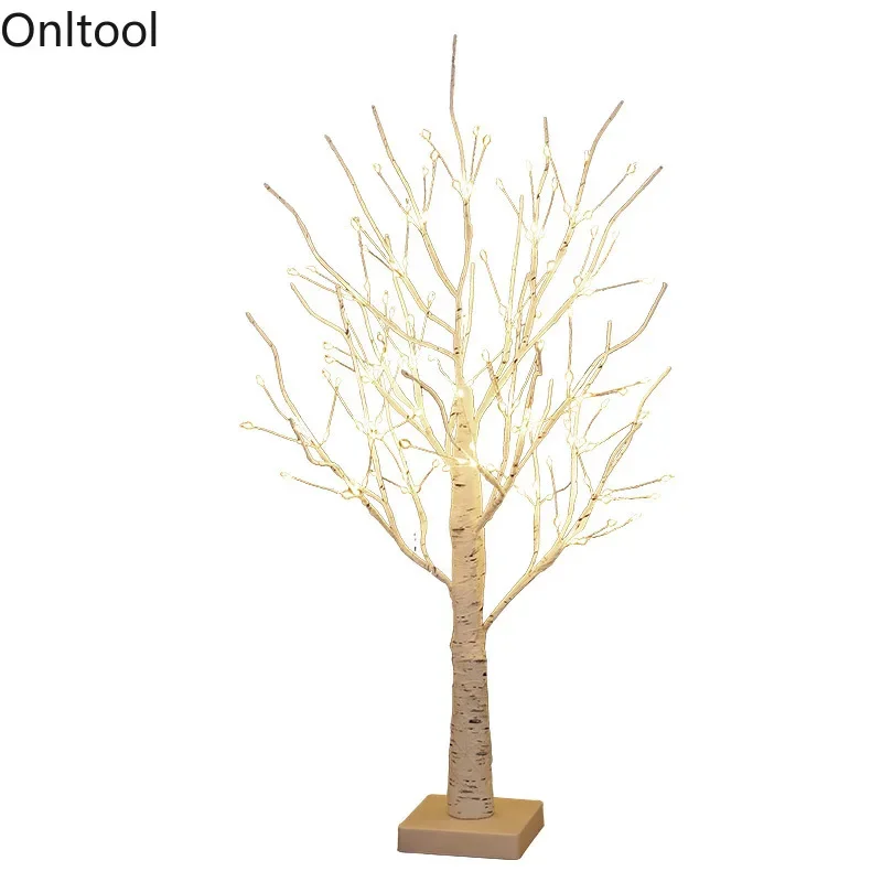 Lumière LED d'arbre de bouleau de Noël, décoration de la maison, lumière intérieure, décoration de fête, lumière chaude, paysage d'arbre Shoous