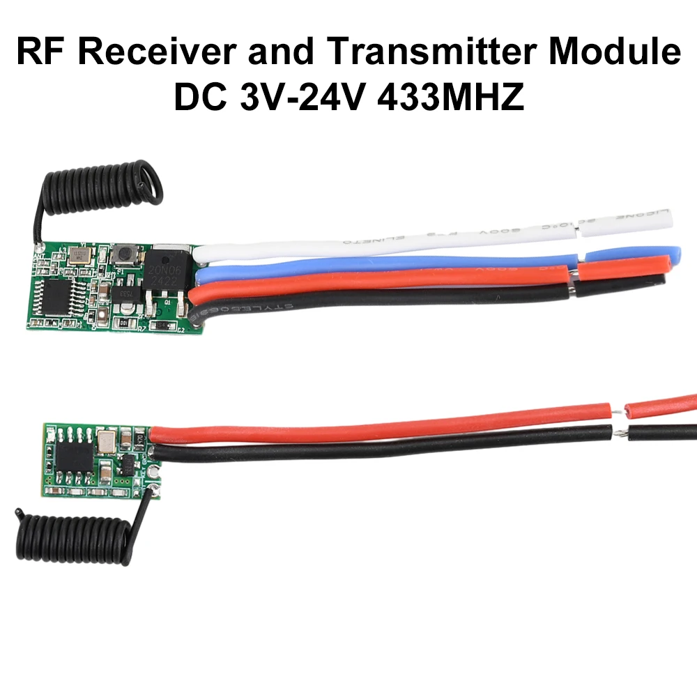 433MHz RF Receiver & Transmitter Module DC 3V-24V, Universal Wireless for Arduino, 4 Modes Smart Home Remote Control DIY Kits