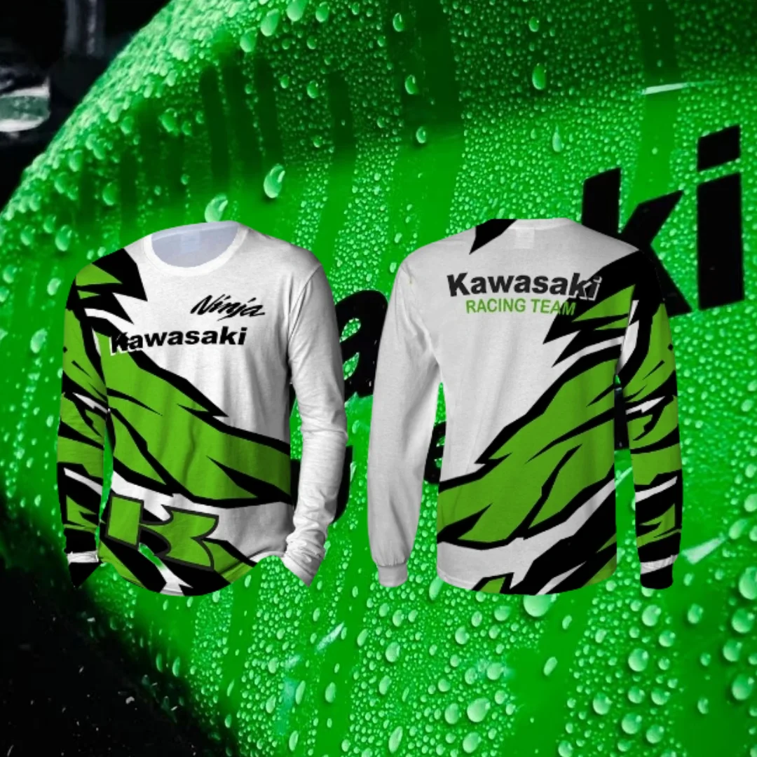 

Kawasaki Summer Outdoor Sports Trendy Quick Drying Breathable Motorcycle Long Sleeved Thin Sport Comfortable Long Sleeved Shirt