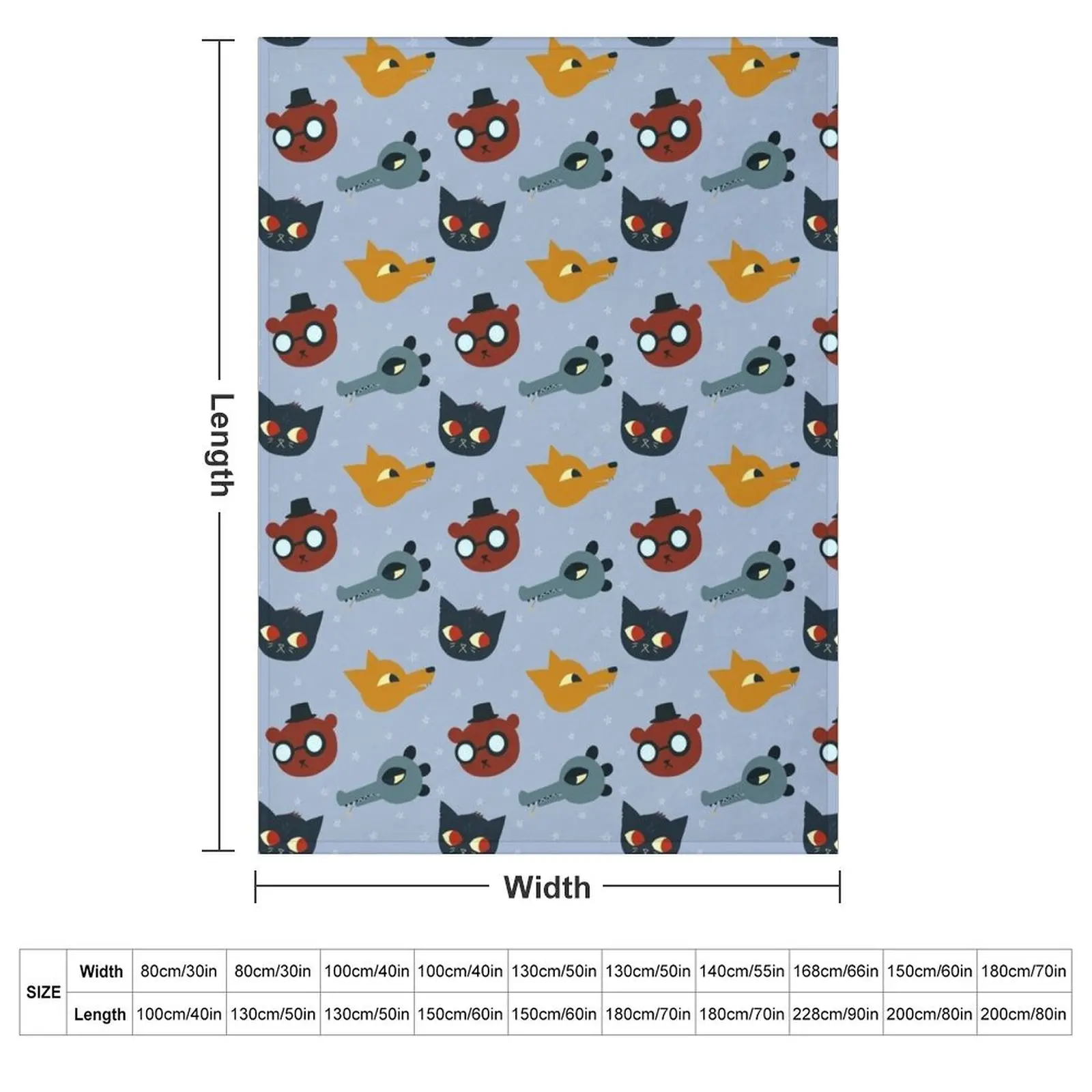 Night in the Woods - Repeat Pattern Throw Blanket Baby wednesday Decorative Beds Warm Large Decorative Sofa Blankets