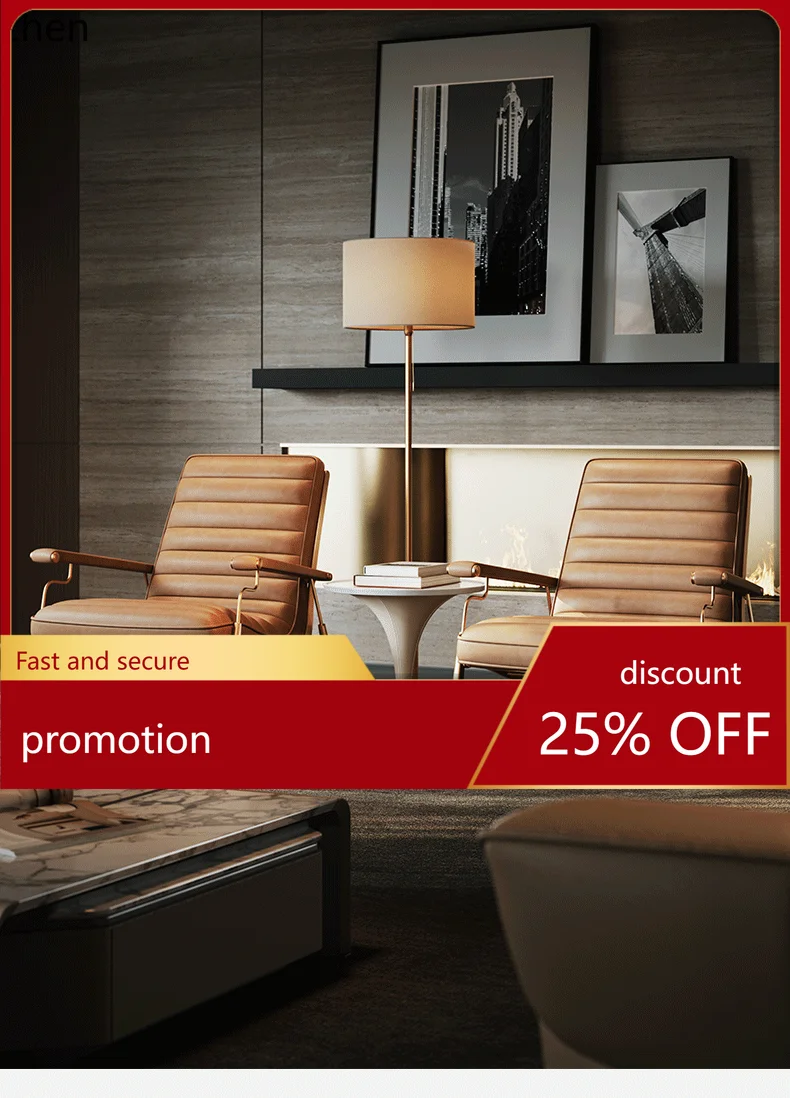 

ZML Living Room Home Single Leisure Chair Modern Simple Genuine Leather Sofa Chair