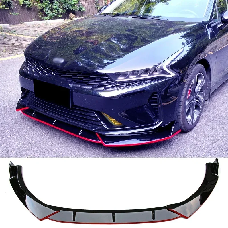 New! Carbon Surface Splitter for Kia Optima K5 GT DL3 2020-2024 Front Bumper Spoiler Skirts Protector Plate Lip Chin Shovel Body