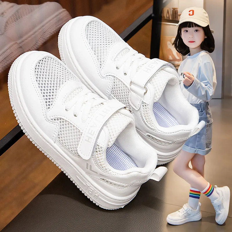 

Boys' White Shoes 2024 Spring and Summer New Children's Sneakers Low-cut Girls' Casual Non-slip Versatile Sports Shoes