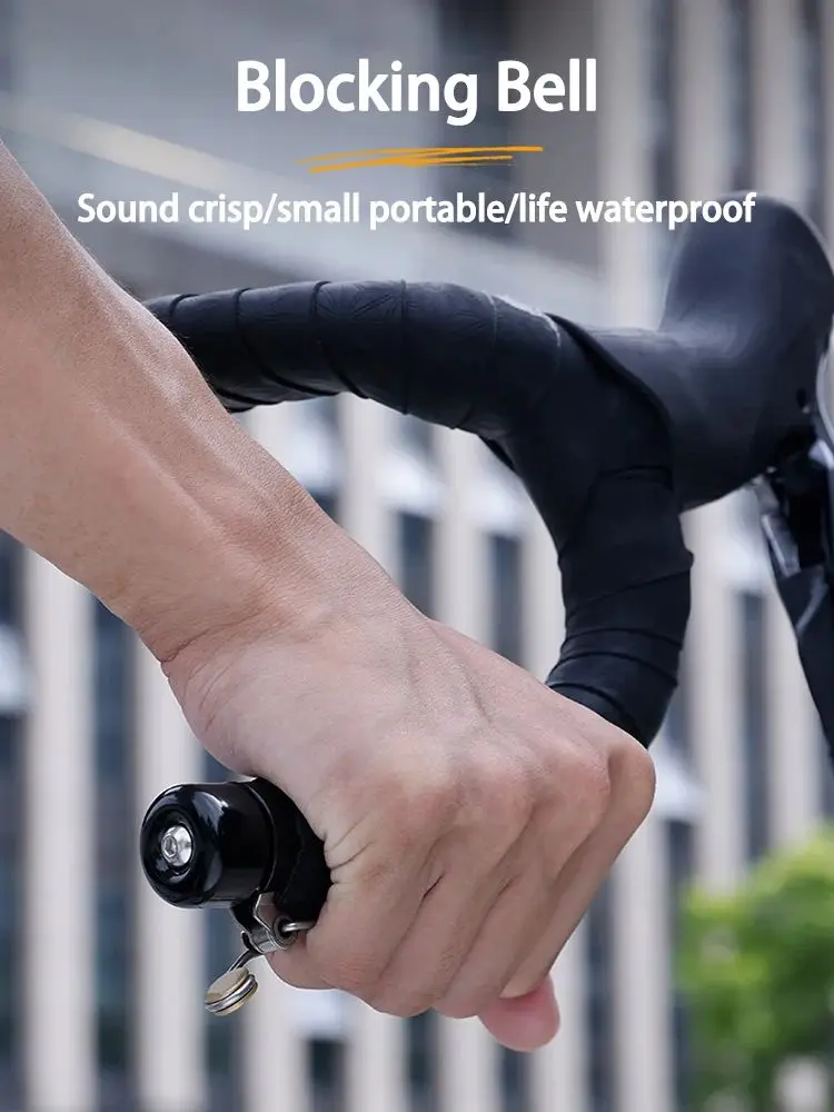 AliExpress ROCKBROS Copper Alloy Highway Bike Bell Handlebar Plug Type 80dB Super Loud Safety Alarm Crisp Ringing Horn Cycling Accessories